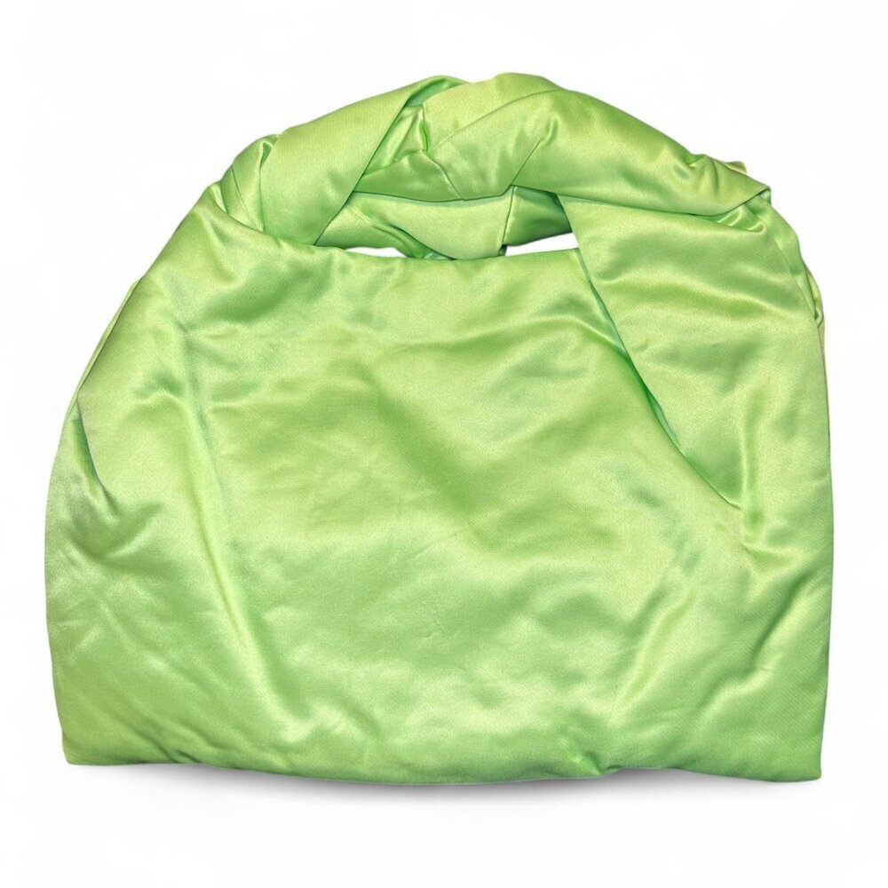 A.L.C Satin Paloma Clutch Bag with Twisted Handles NWT - Grass Green - Picture 2 of 16